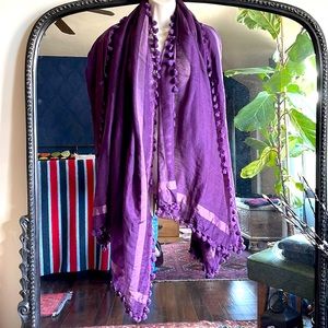 Beautiful embellished semi sheer pashmina.